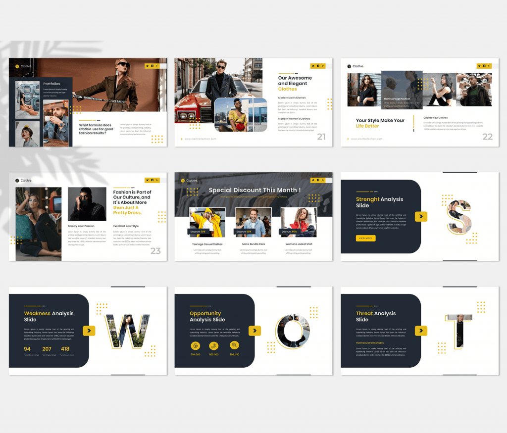 Clothie – Creative Business Presentation Template