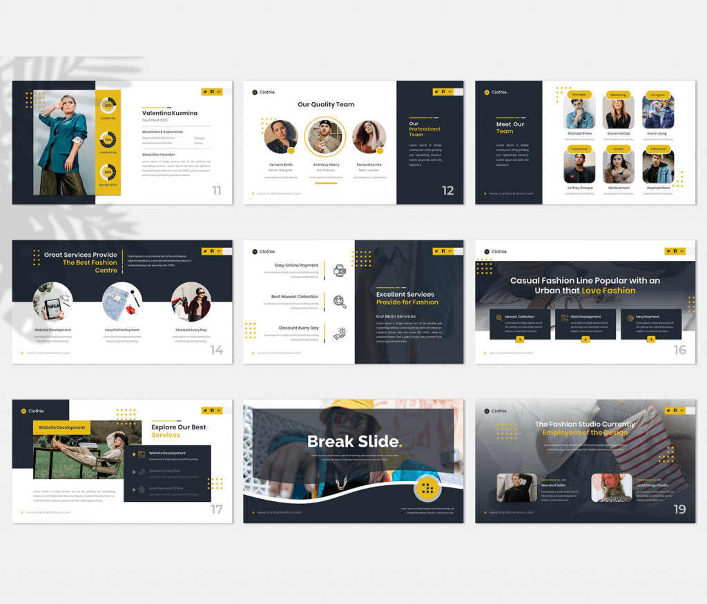 Clothie – Creative Business Presentation Template