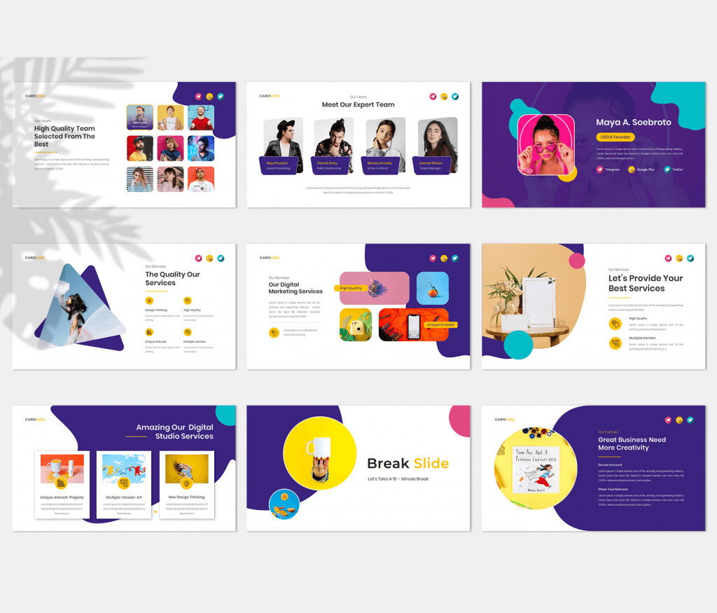 Carousel – Colorful Modern Presentation Template