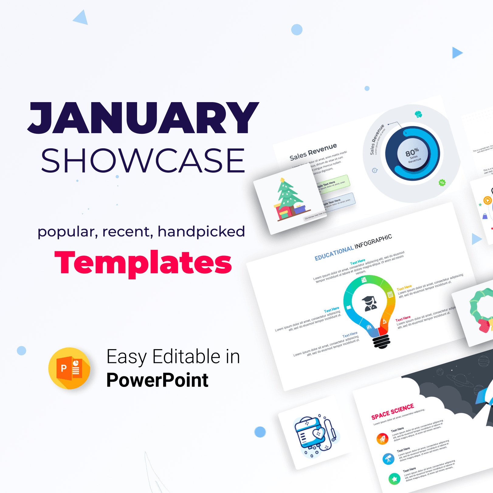 January Showcase: Recently Added, Most Popular and more pf PowerPoint Templates