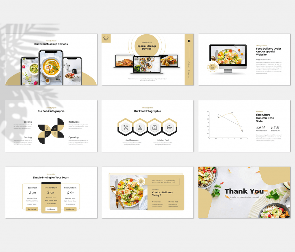 Delizioso – Food and Restaurant Google Slides Template