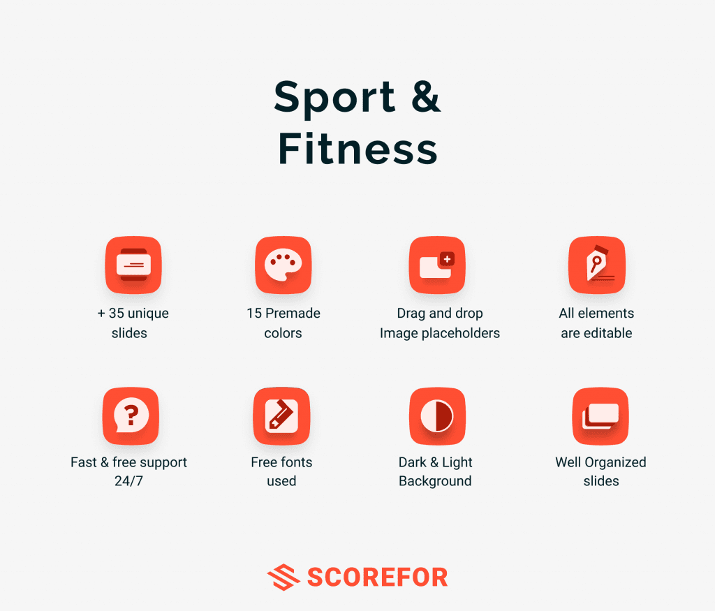 Scorefor - Sports and Fitness PowerPoint Presentation Template