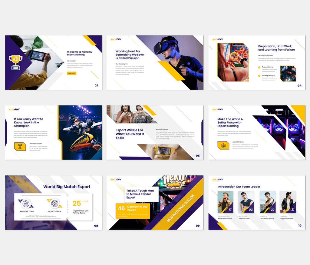 Alchemy – Esport Gaming PowerPoint Template