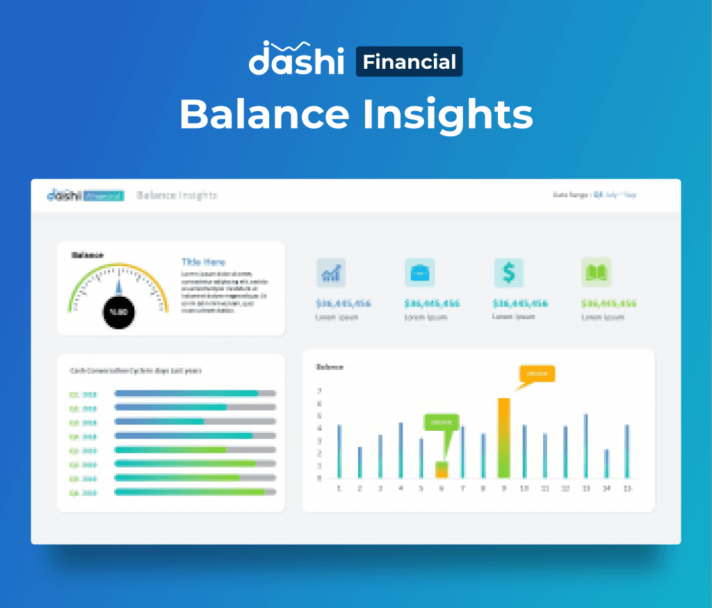 dashi Financial Dashboard Report PPT Presentation