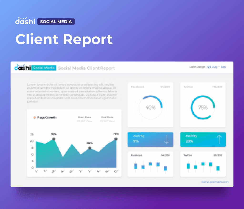 dashi Social Media Dashboard Report Presentation