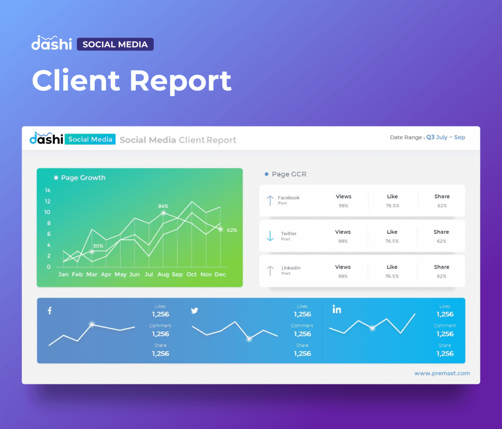 dashi Social Media Dashboard Report Presentation