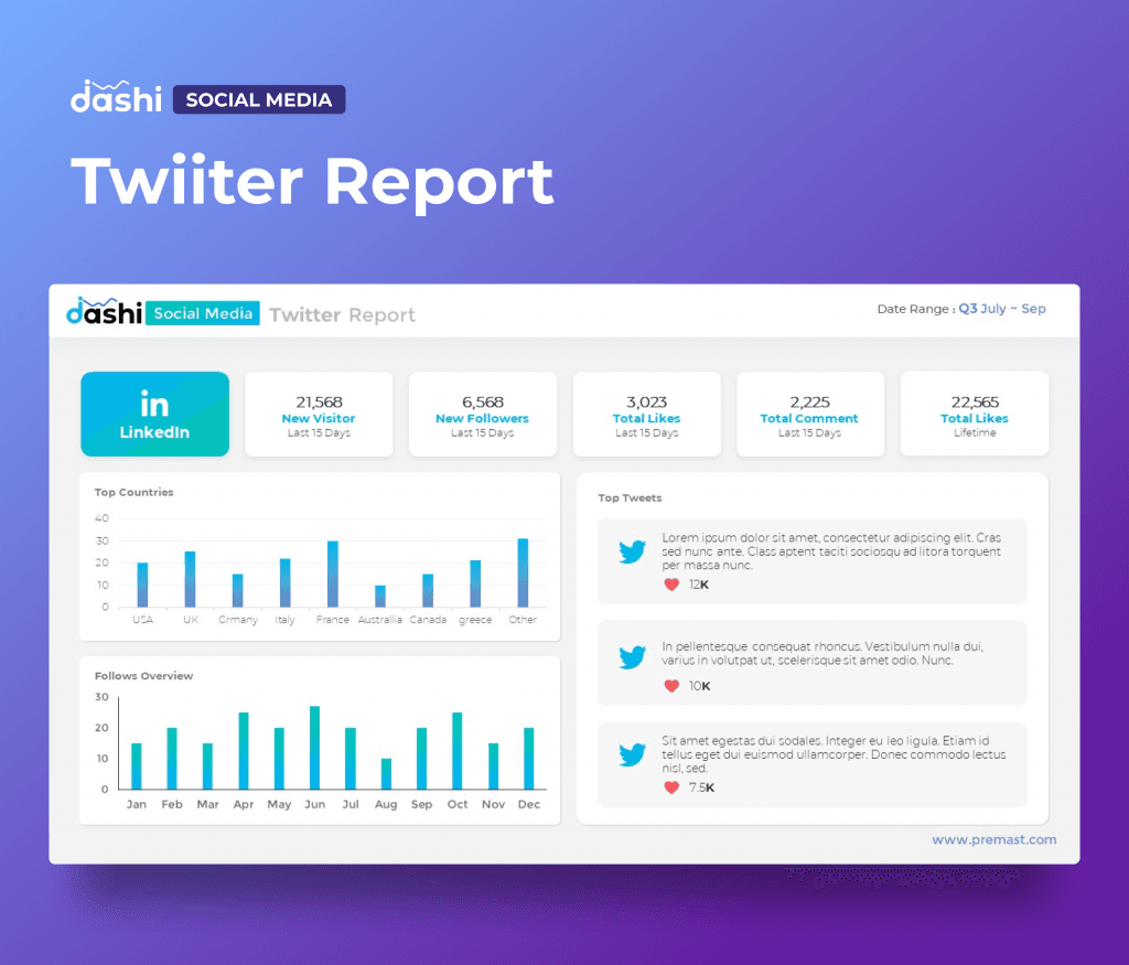 dashi Social Media Dashboard Report Presentation