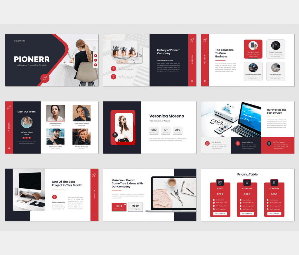 4 in 1 Bundles Pack Creative PowerPoint Template