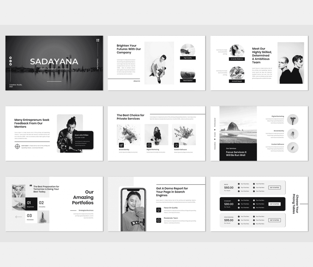 4 in 1 Bundles Pack Creative PowerPoint Template