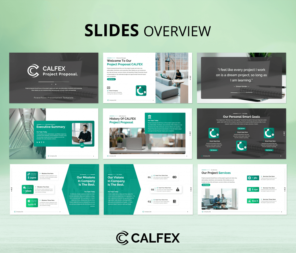 Calfex – Project Proposal PPT Presentation Template