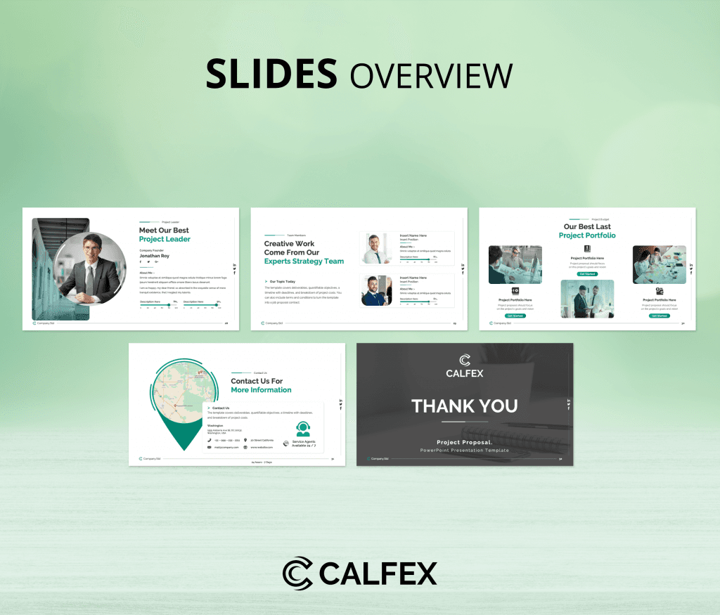 Calfex – Project Proposal PPT Presentation Template