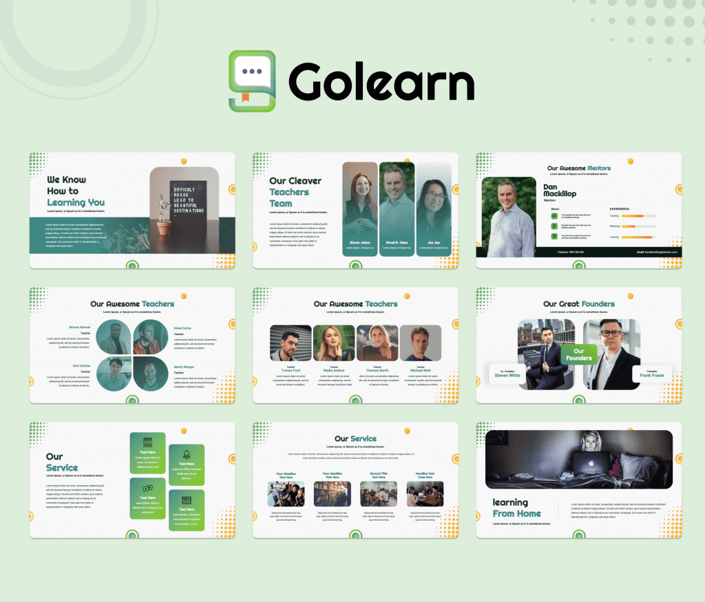 Golearn Education PPT Presentation Template