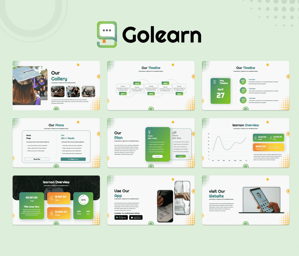 Golearn Education PPT Presentation Template