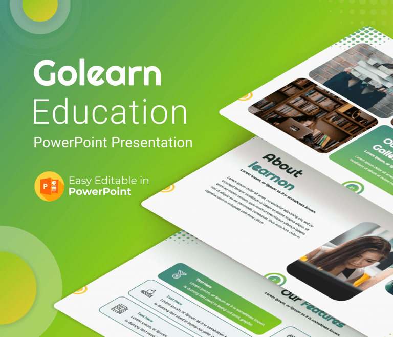 Education PowerPoint template cover