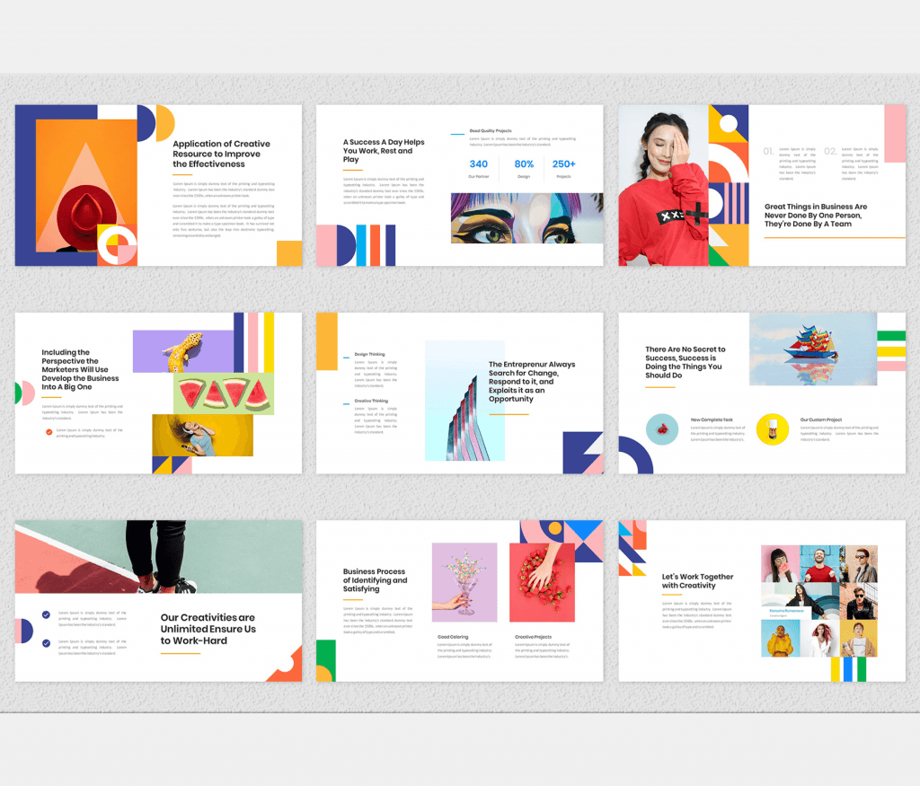 Leverage – Color Geometry Google Slides Template