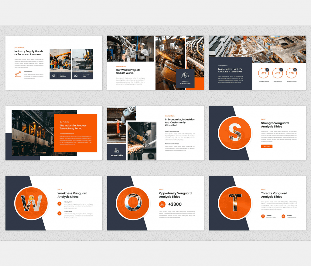 Vanguard - Industrial &amp; Factory PowerPoint Template