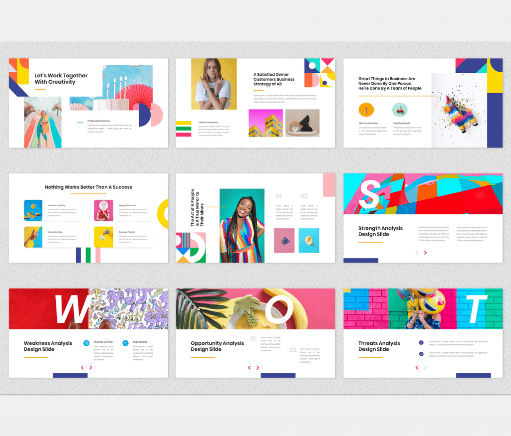 Leverage – Color Geometry Google Slides Template