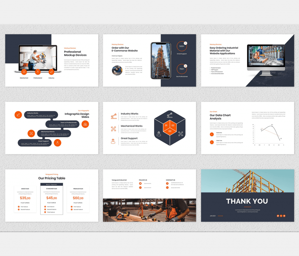 Vanguard - Industrial &amp; Factory PowerPoint Template