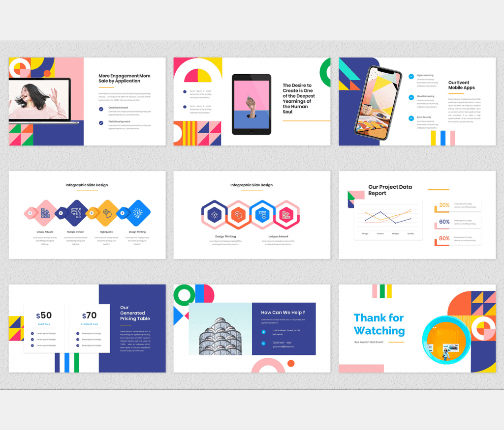 Leverage – Color Geometry Google Slides Template