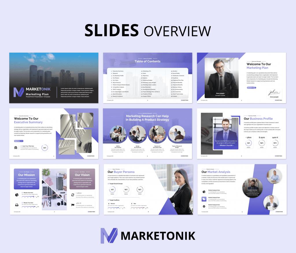 Marketonik – Marketing Plan PowerPoint presentation template