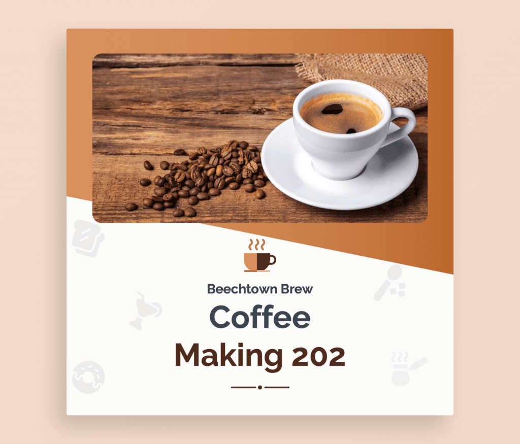 Coffee Making Social Media PowerPoint Template