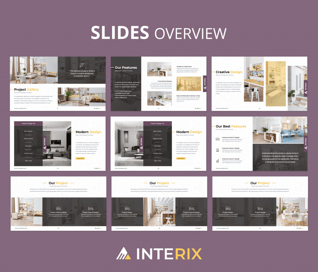 Interix - Interior Design Project Presentation PPT