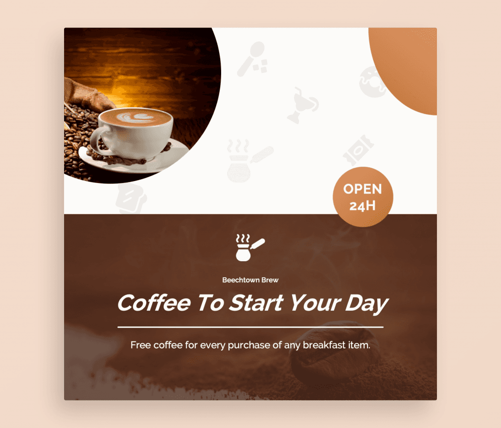 Coffee Making Social Media PowerPoint Template