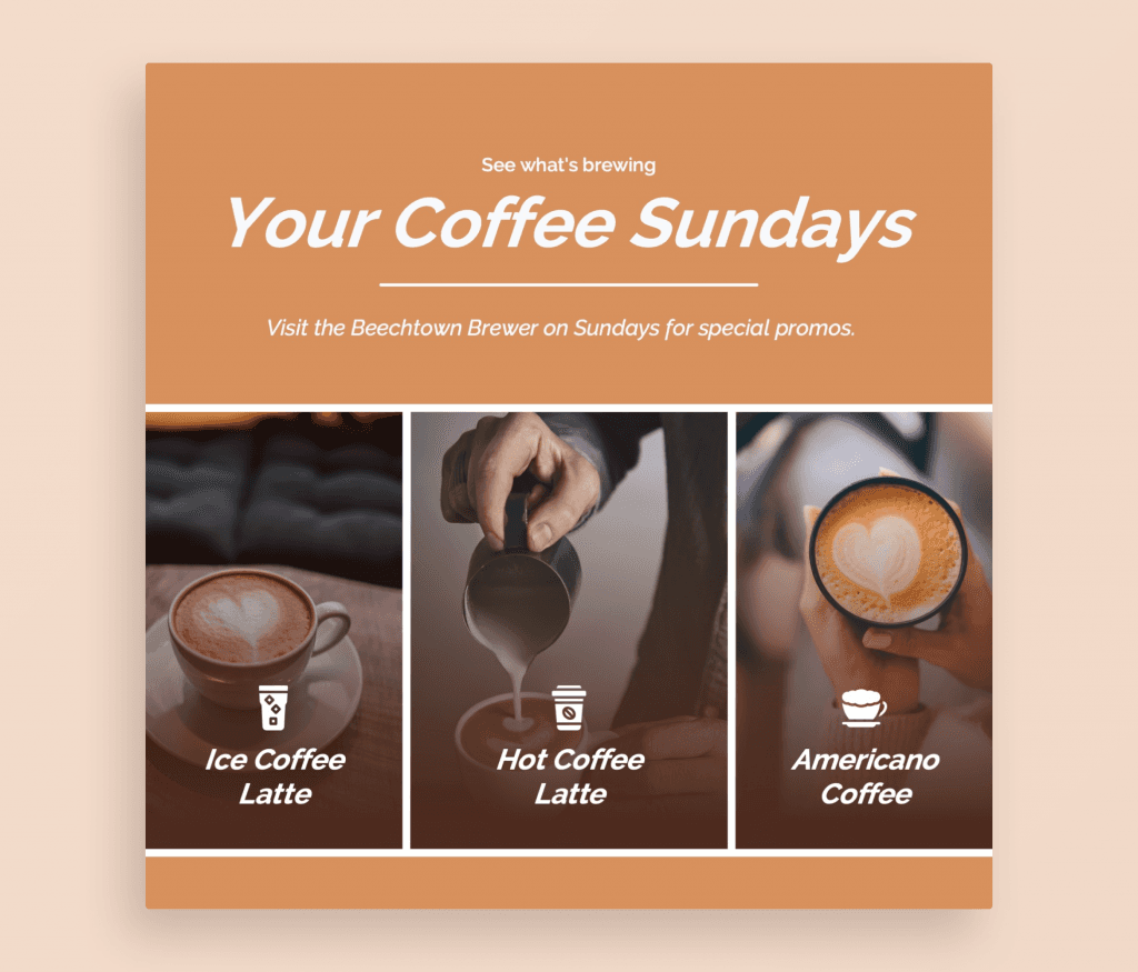 Coffee Making Social Media PowerPoint Template