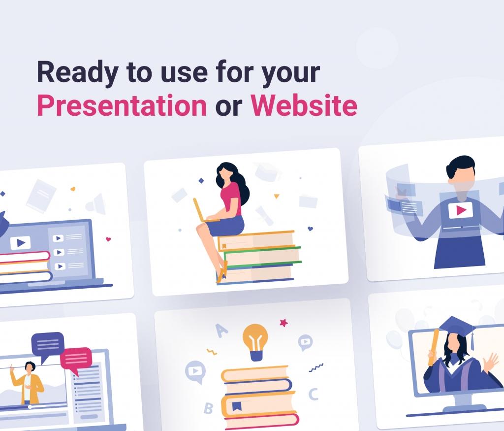 E-learning Illustrations Set