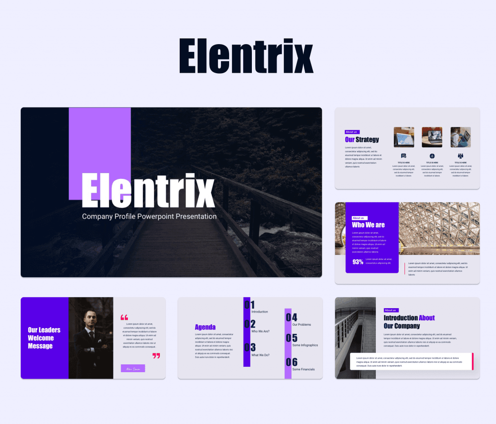 Elentrix - Company Profile Presentation Template