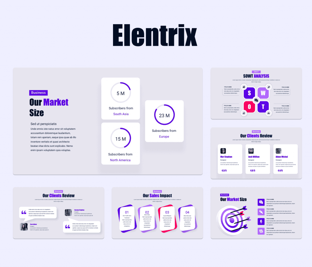 Elentrix - Company Profile Presentation Template