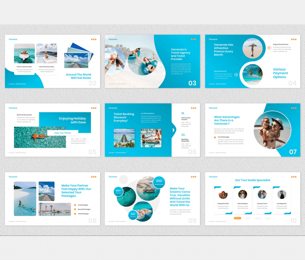 Vacansia – Travel Agency Google Slides Template