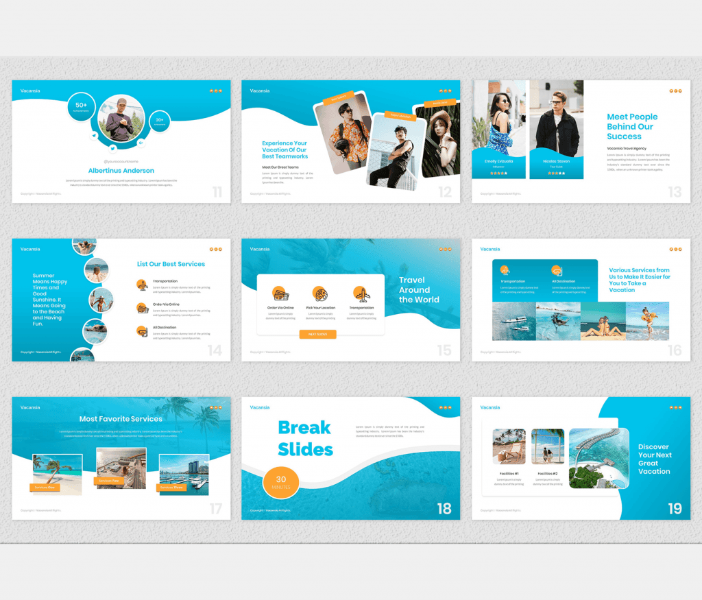 Vacansia – Travel Agency Google Slides Template