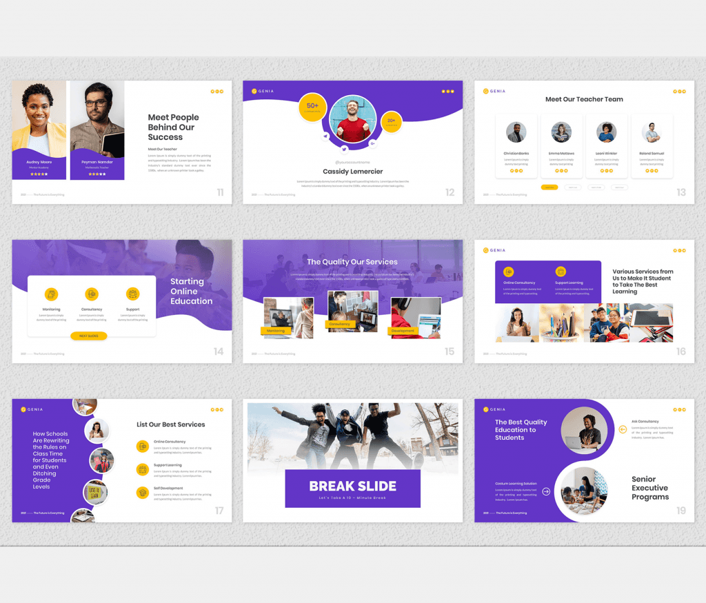 Genia – Online Education Google Slides Template