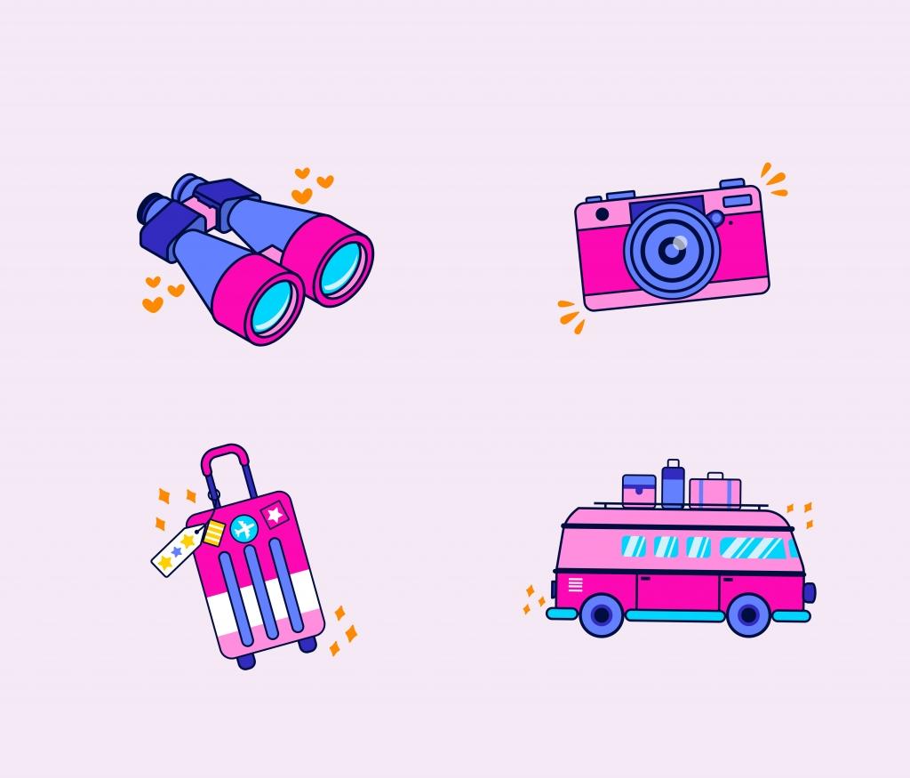 Travel Illustration Set