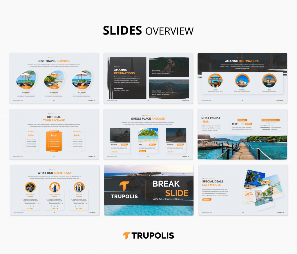 Trupolis - Travel &amp; Tourism PowerPoint Presentation Template