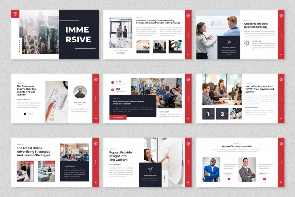 Immersive – Business Strategy PowerPoint Template