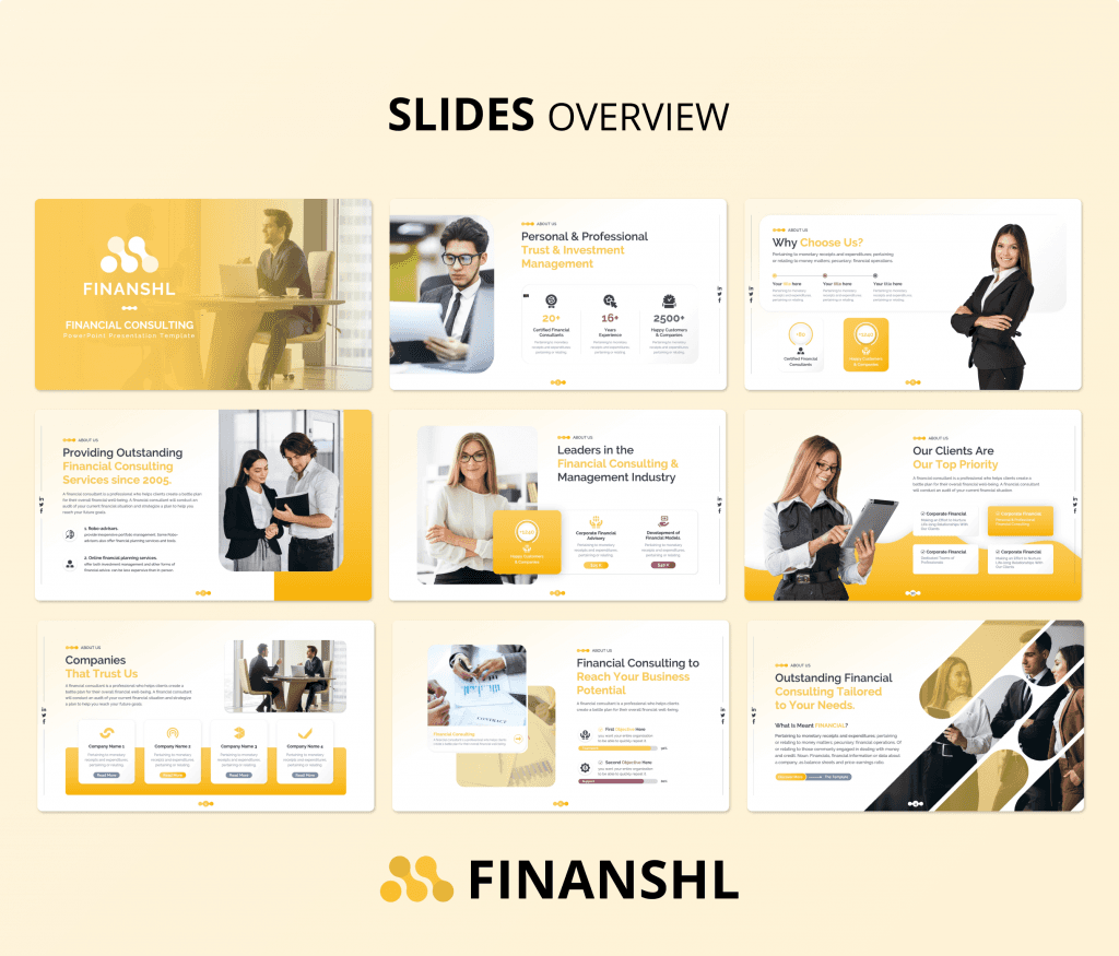 Finanshl - financial Consulting Proposal PowerPoint Presentation Template