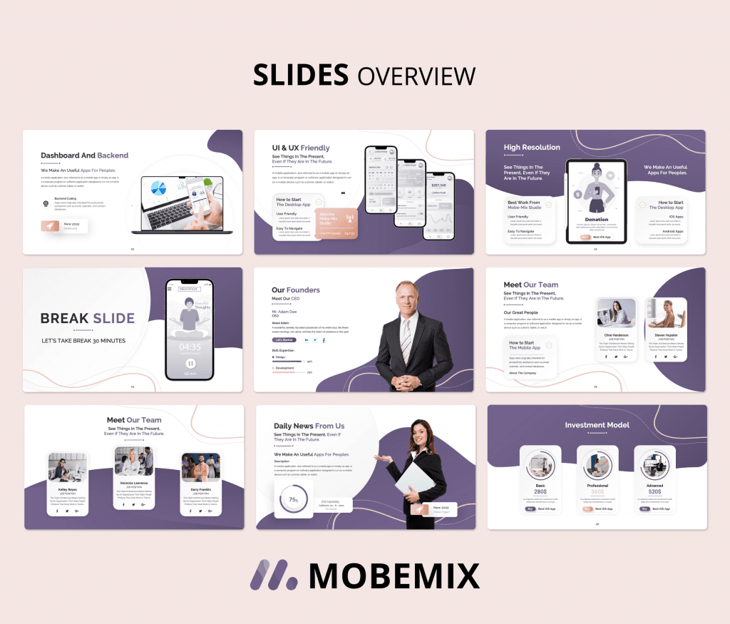 MobeMix - Mobile App proposal PowerPoint Presentation Template