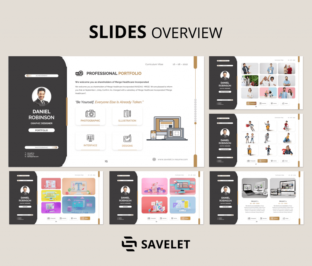 Savelet - CV Resume PowerPoint Presentation Template