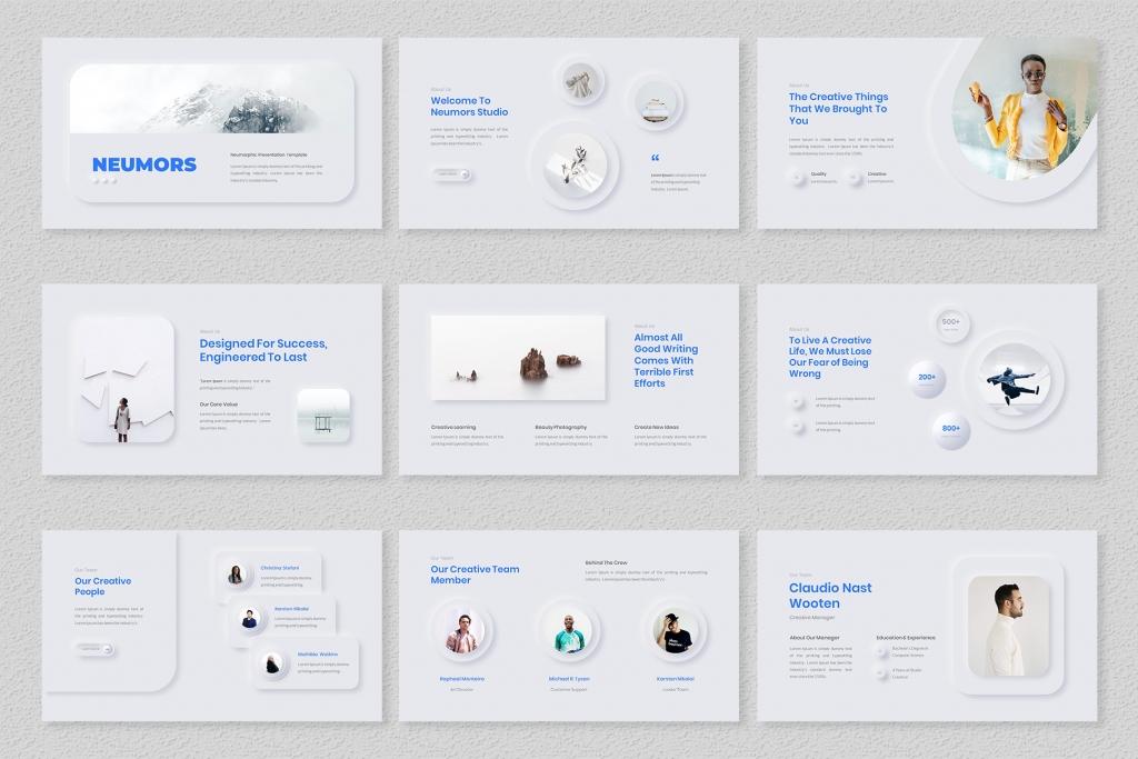 Neumors – Neumorphic Google Slides Template