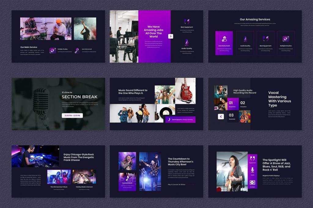 Spotlight – Music Event Google Slides Template