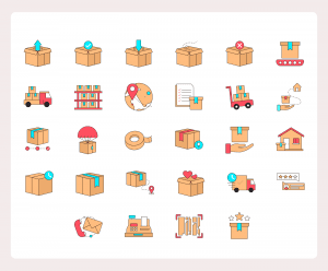 shipping icon set
