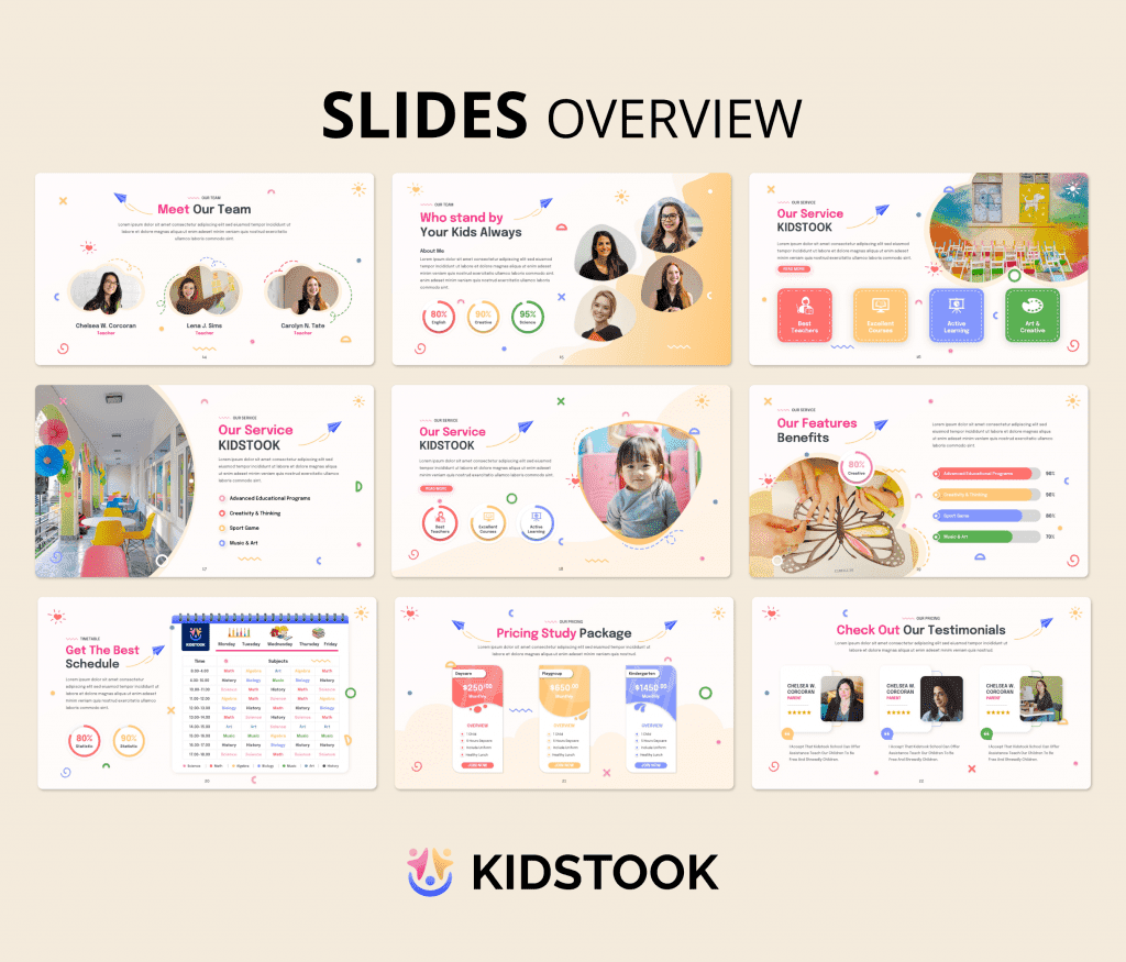 KidsTook - Kids Kindergarten Education PowerPoint Presentation Template