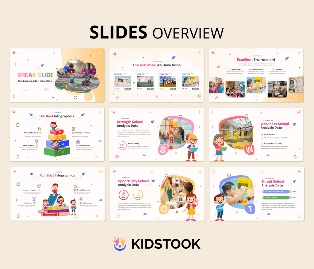 KidsTook - Kids Kindergarten Education PowerPoint Presentation Template