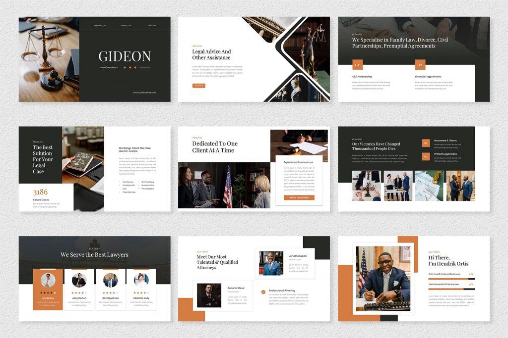 Gideon - Law Consultant PowerPoint Template