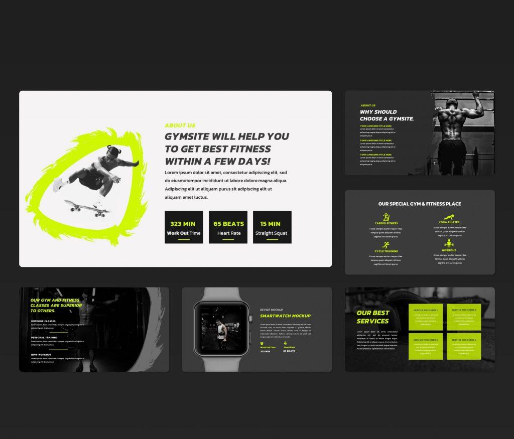 AINFIT Fitness &amp; Gym Presentation Template