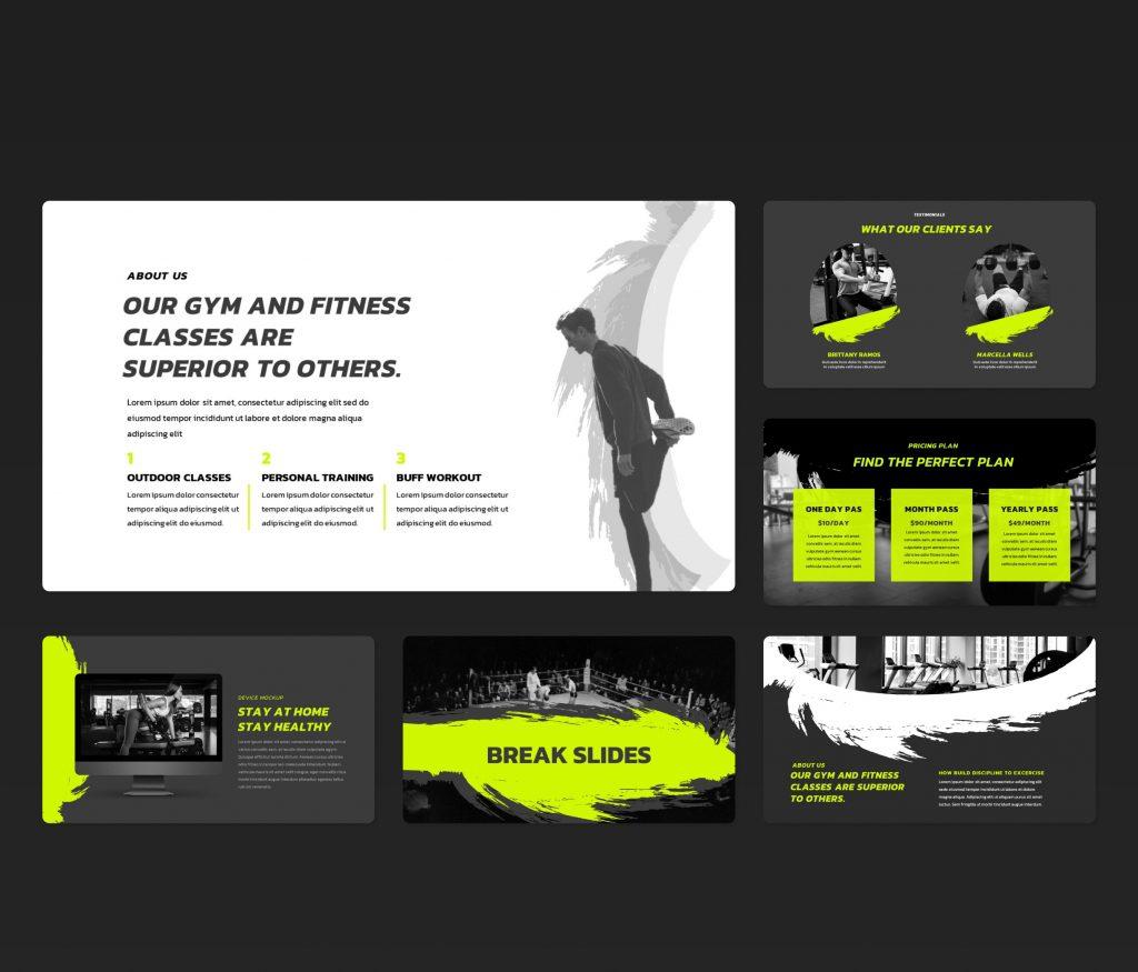 AINFIT Fitness &amp; Gym Presentation Template