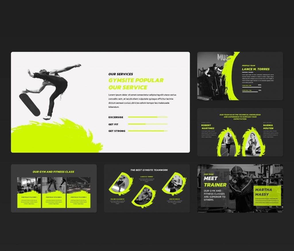 AINFIT Fitness &amp; Gym Presentation Template