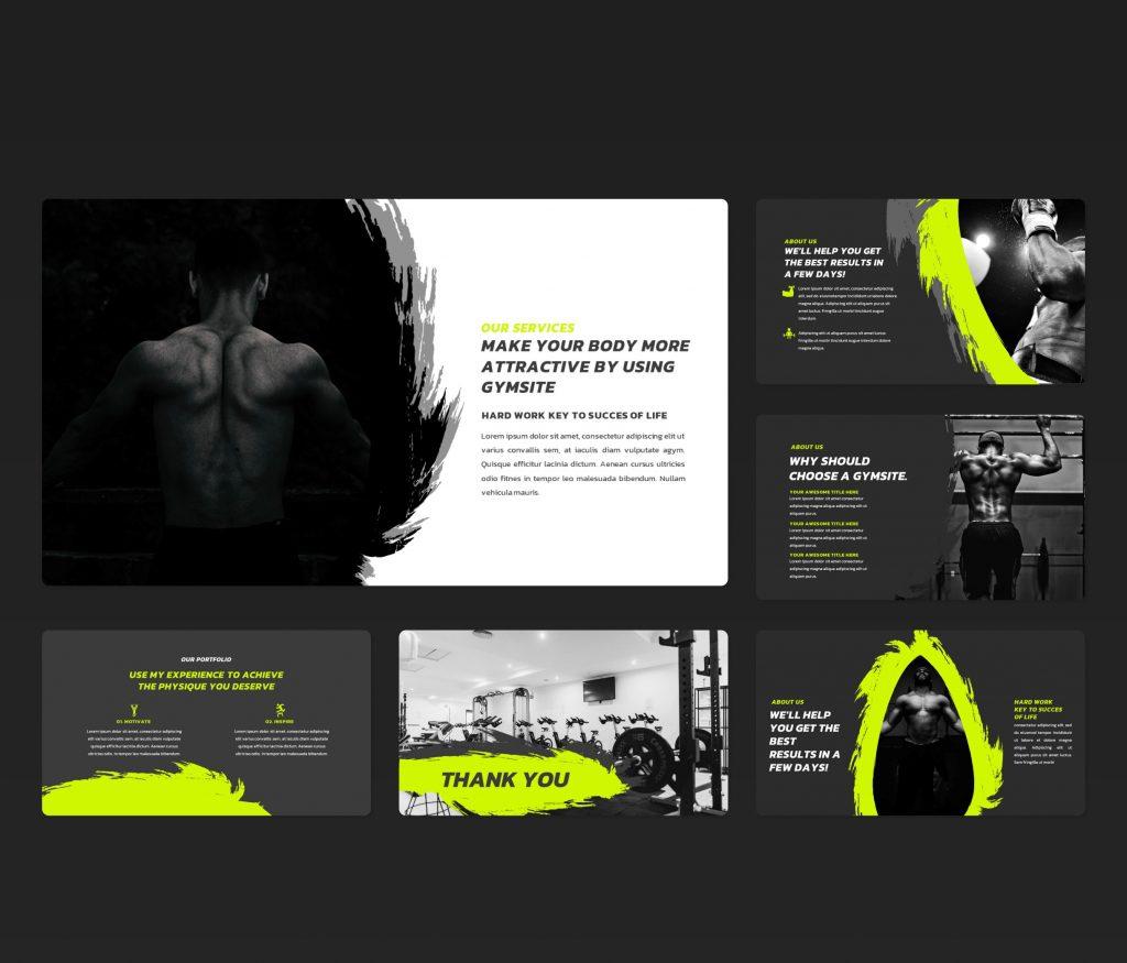 AINFIT Fitness &amp; Gym Presentation Template